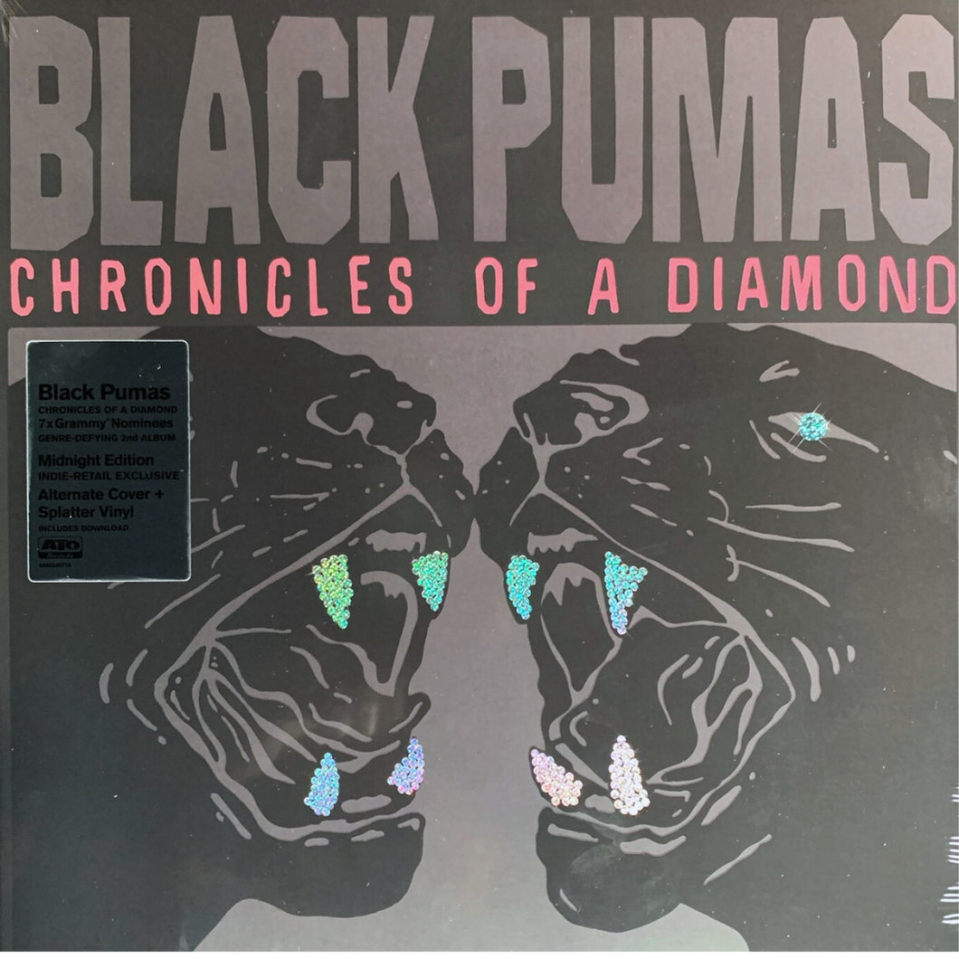 Black Pumas - Chronicles Of A Diamond: Midnight Edition (Splatter Vinyl w/ Black On Black Cover & Foil Stamping)