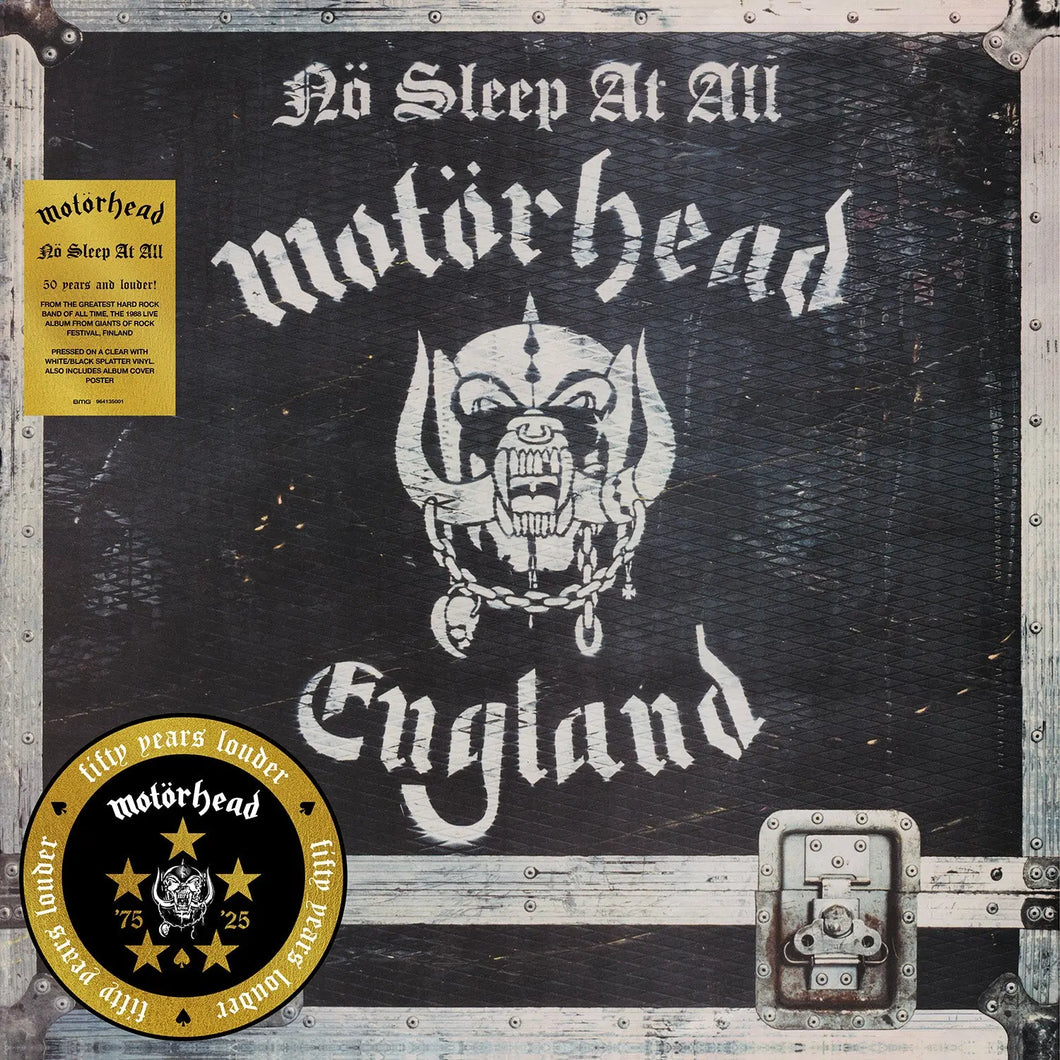 Motorhead - No Sleep At All (Motorhead 50th Anniversary Black & White Splatter Vinyl Half-Speed Mastered Edition)