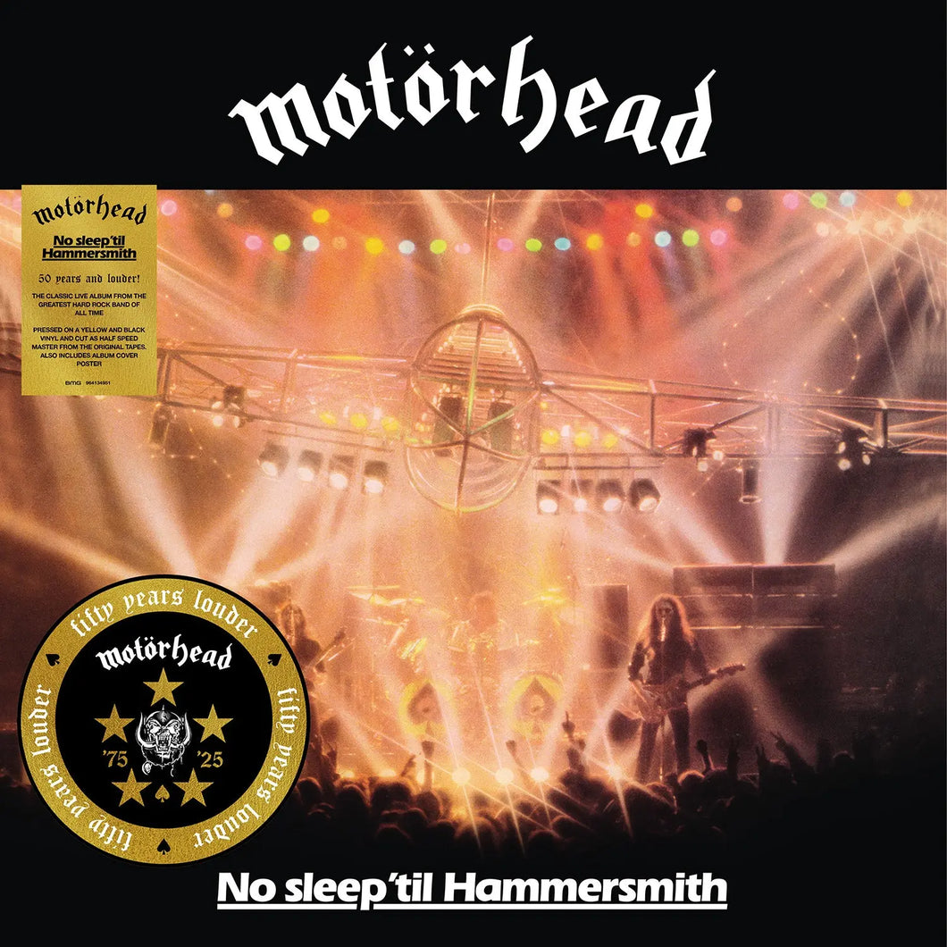 Motorhead - No Sleep 'Til Hammersmith (Motorhead 50th Anniversary Yellow & Black Splatter Vinyl Half-Speed Mastered Edition)