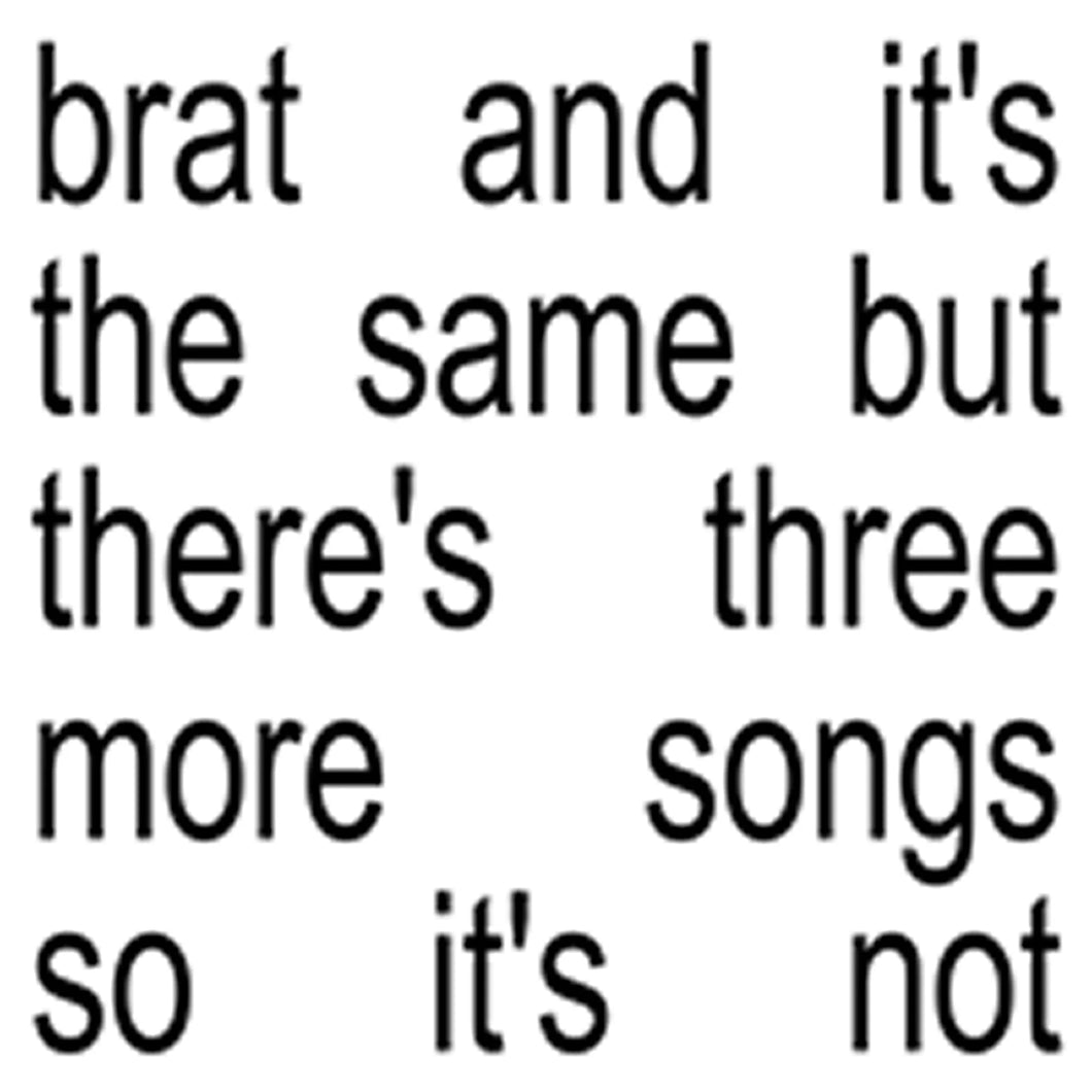 Charli XCX - Brat & It's The Same But There's Three More Songs So It's Not (White Vinyl)