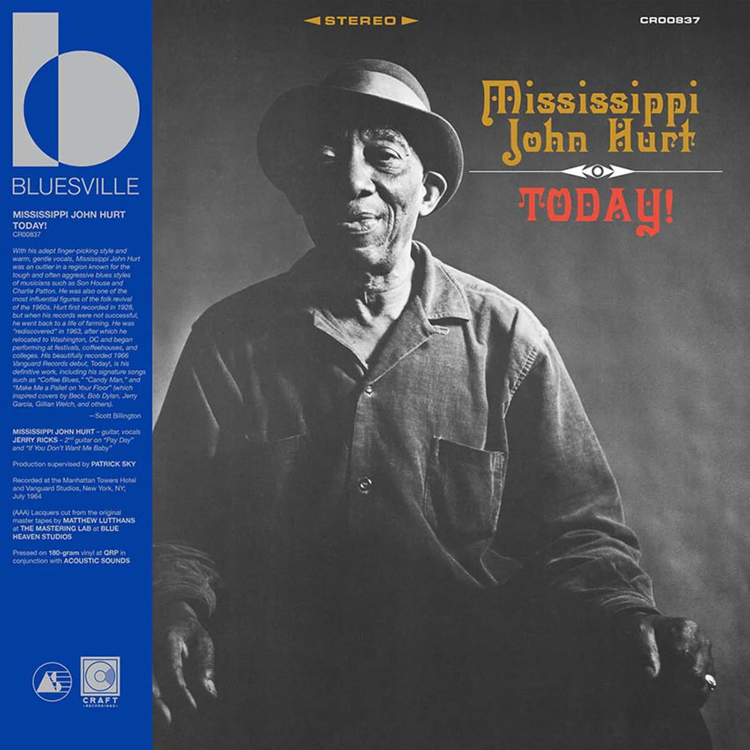 Mississippi John Hurt - Today! (Bluesville Acoustic Sounds Series)